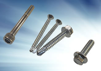Threads on industrial screws and fasteners widely available